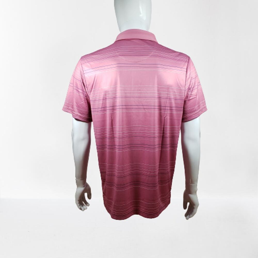 Men's PGA Tour, Rose BQT, Short Sleeve, Stretch, Collar, Golf Polo, Size L, New - Picture 2 of 10